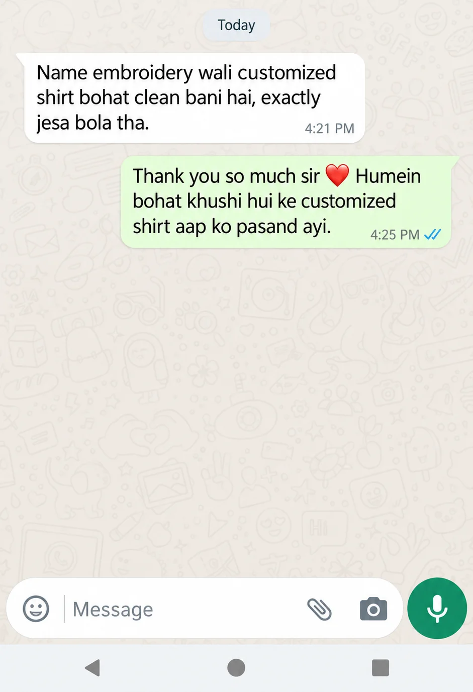 Customer review 1