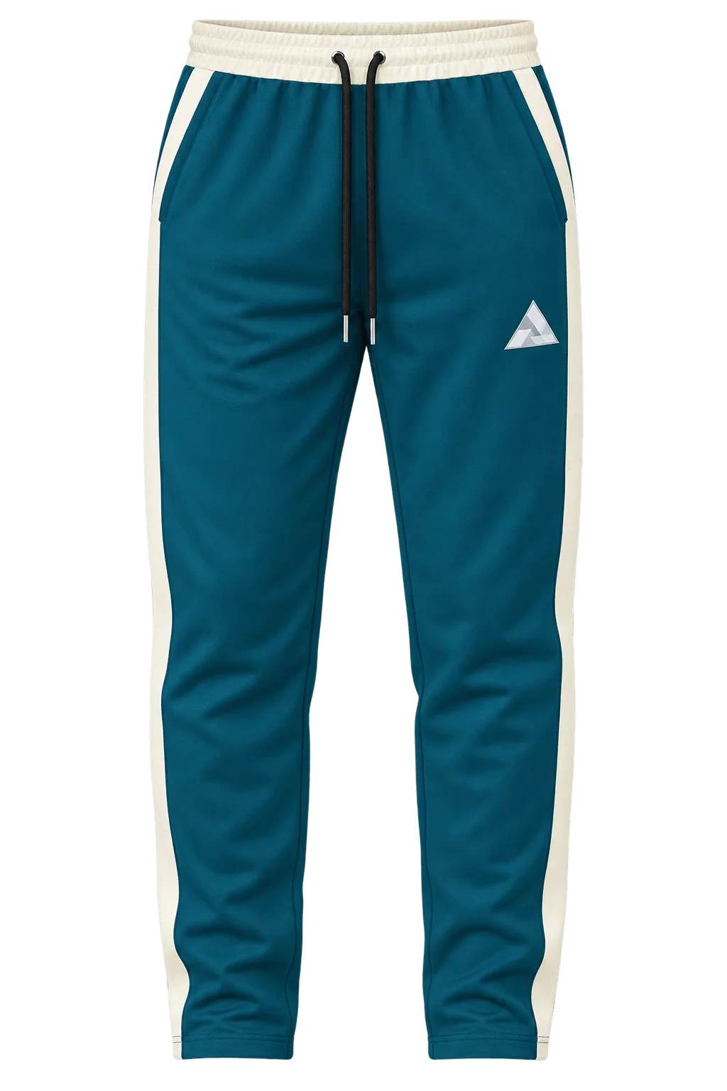 Men's Athletic Side-Stripe Track Trousers Ocean Teal / Off-White image 2