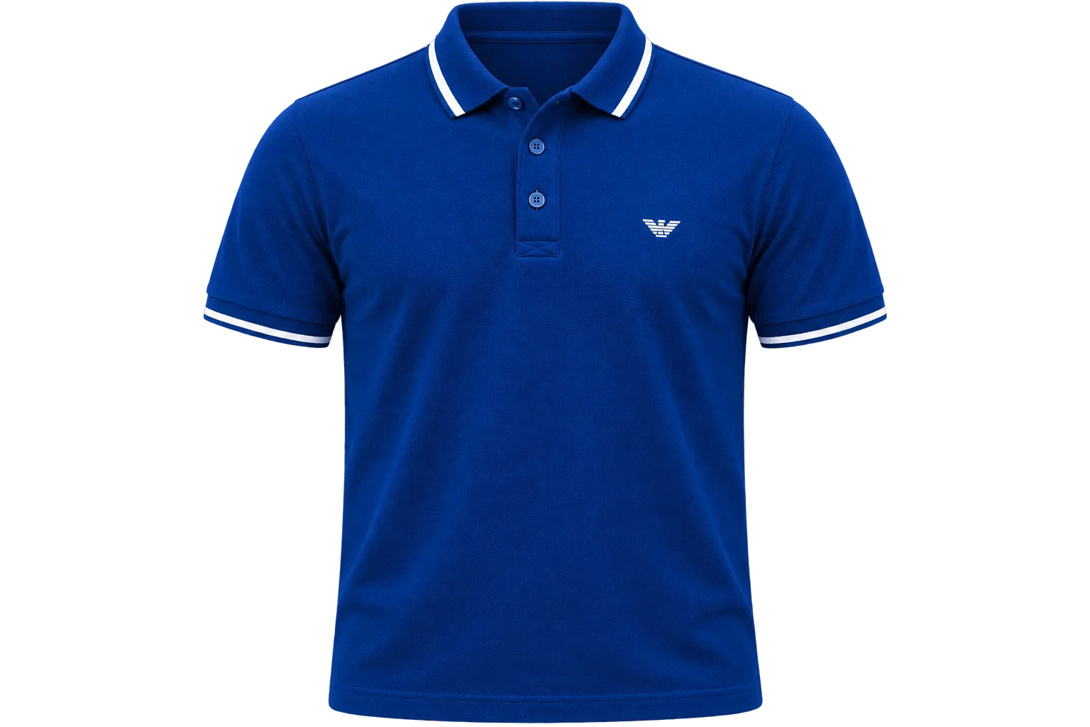 Signature Tipping Cotton Polo Royal / Deep Blue image 2