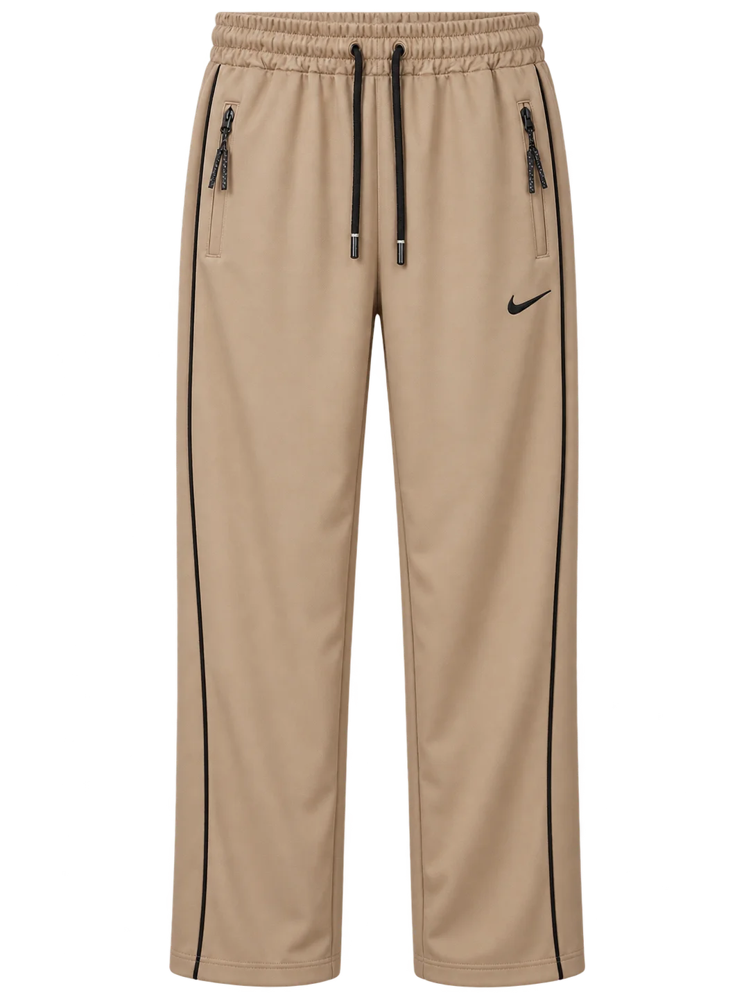 Imported Stretchable Baggy Trouser - Beige (Nike Logo) Khaki Beige image 2