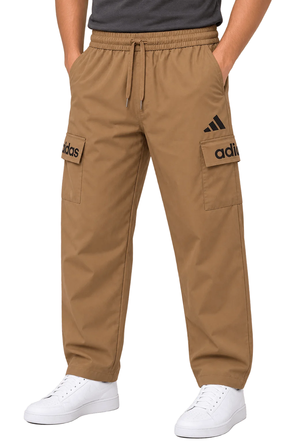Relaxed Straight-Leg Cargo Trousers